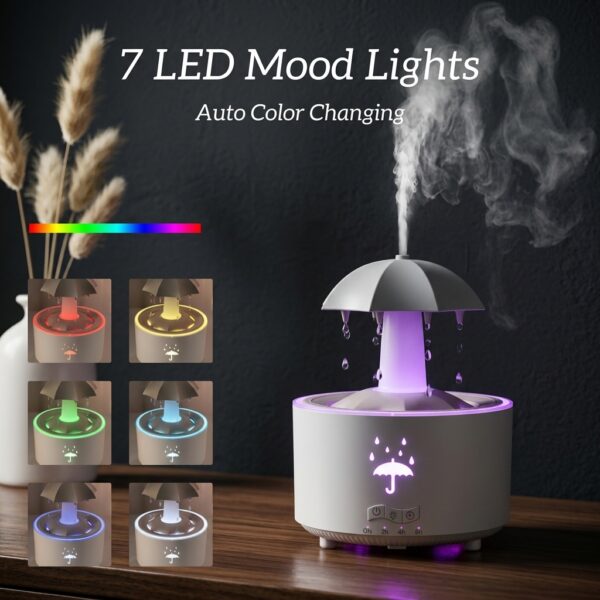 3 in 1 humidifier oil diffuser with 360° rotating raindrop & 7 led mood lights,ultrasonic quiet cool mist humidifier for up to 24 hrs,ideal holiday gifts for home 3 in 1 humidifier oil diffuser with 360° rotating raindrop & 7 led mood lights,ultrasonic quiet cool mist humidifier for up to 24 hrs,ideal holiday gifts for home