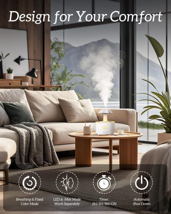 3 in 1 humidifier oil diffuser with 360° rotating raindrop & 7 led mood lights,ultrasonic quiet cool mist humidifier for up to 24 hrs,ideal holiday gifts for home 3 in 1 humidifier oil diffuser with 360° rotating raindrop & 7 led mood lights,ultrasonic quiet cool mist humidifier for up to 24 hrs,ideal holiday gifts for home