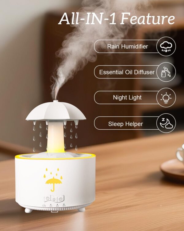 3 in 1 humidifier oil diffuser with 360° rotating raindrop & 7 led mood lights,ultrasonic quiet cool mist humidifier for up to 24 hrs,ideal holiday gifts for home 3 in 1 humidifier oil diffuser with 360° rotating raindrop & 7 led mood lights,ultrasonic quiet cool mist humidifier for up to 24 hrs,ideal holiday gifts for home